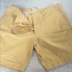 J. Crew Light Yellow Men’s Flat-Front Chino Shorts